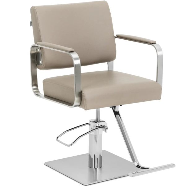Bārddziņu frizieri ar krēslu ar Physa Otley Footrest - smilškrāsas sudraba