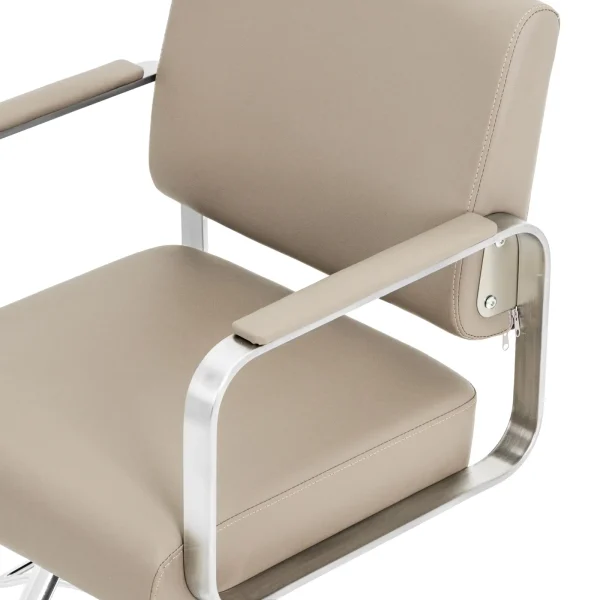 Bārddziņu frizieri ar krēslu ar Physa Otley Footrest - smilškrāsas sudraba