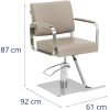Bārddziņu frizieri ar krēslu ar Physa Otley Footrest - smilškrāsas sudraba