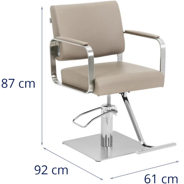 Bārddziņu frizieri ar krēslu ar Physa Otley Footrest - smilškrāsas sudraba
