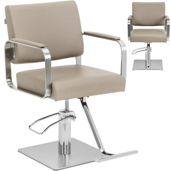 Bārddziņu frizieri ar krēslu ar Physa Otley Footrest - smilškrāsas sudraba