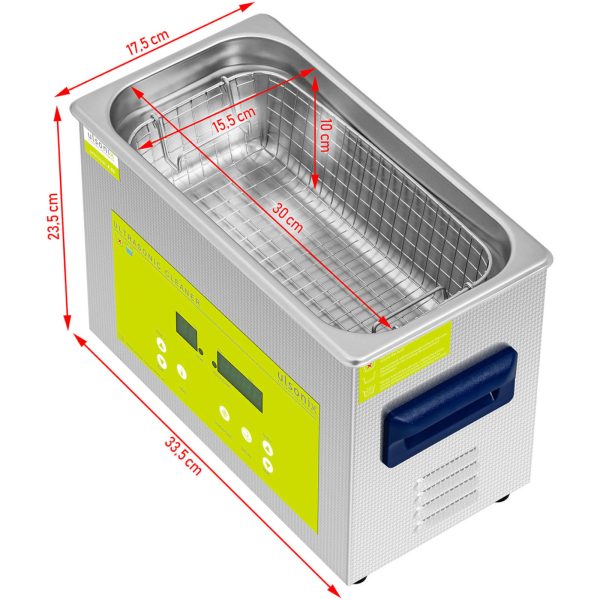 Ultraskaņas kanālu tīrītāja LED attīrītājs 4,5 L 120 W