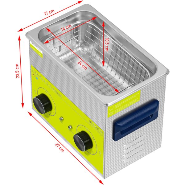 Ultraskaņas vannu tīrīšanas veļas mazgātāja 3,2 L 120 W attīrītājs