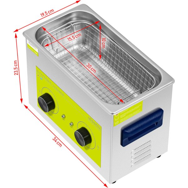 Ultraskaņas vannu tīrīšanas mazgātāja 4,5 L 120 W attīrītājs