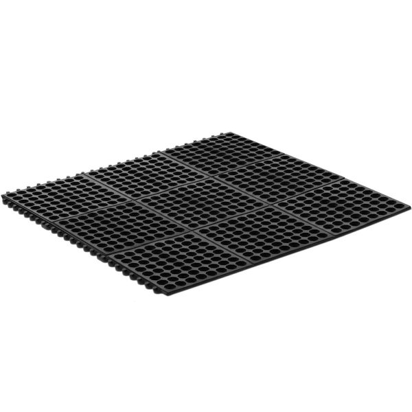 Mat gumijas tīrītāja stikla tīrītāja atvere 92 x 92 x 1 cm melna