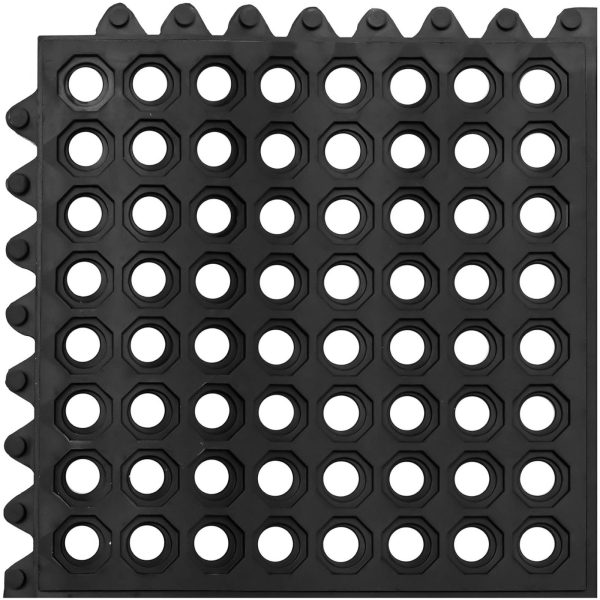Mat gumijas tīrītāja stikla tīrītāja atvere 92 x 92 x 1 cm melna