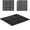Mat gumijas tīrītāja stikla tīrītāja atvere 92 x 92 x 1 cm melna