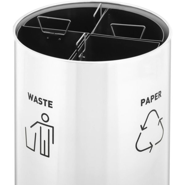 10050316-2 Atkritumu tvertņu atkritumi segregācijai 4 kameras 45 l Srebrry Steel