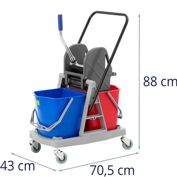 Grīdas tīrīšanas ratiņi 2 spaiņi SUCER 2X 17 L