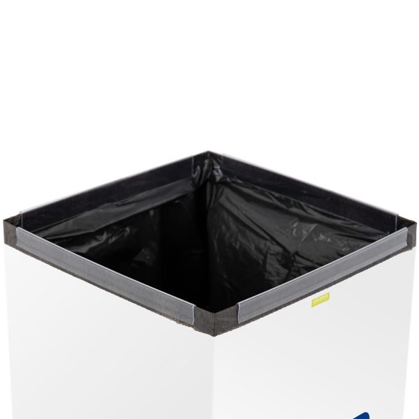 Groza tērauda konteiners papīra atkritumu segregācijai 30.5x30.5x70cm 60L