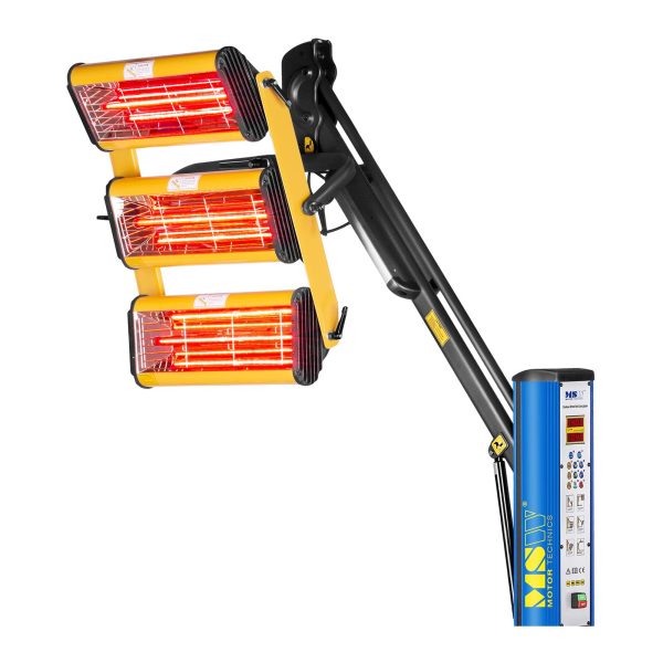 Siltuma radiatora krāsošana krāsu žāvēšanai uz 3300W IR-Dryer3000.1 statīva