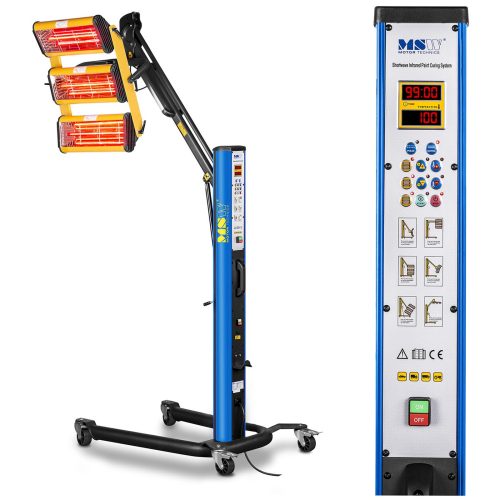 Siltuma radiatora krāsošana krāsu žāvēšanai uz 3300W IR-Dryer3000.1 statīva