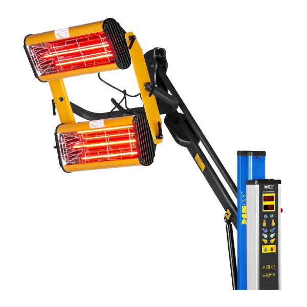 Siltuma radiatora krāsošana krāsu žāvēšanai uz statīva 2200W IR-Dryer2000.1