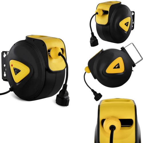 Automātiska kabeļa tvertne ar pagarinājuma kabeli AC230V / 10A / 50Hz garums 11