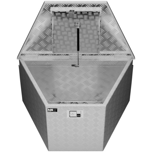 Alumīnija transporta instrumentu kaste, kas bloķēta ar atslēgu 150 L 81,5 x 47,5 x 46 cm