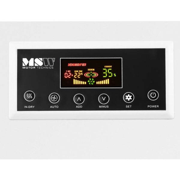 Mobilais mobilais vāks sausinātāja. 9 l 50 l/24 h līdz 80 m2