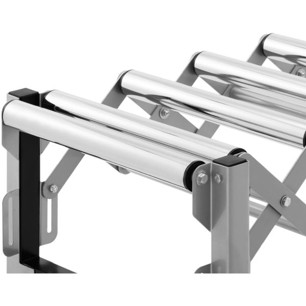Transporta rullīšu galda padeves saliekamais tabula 9 Rullīši līdz 130 kg 145 x 59 x 96 cm