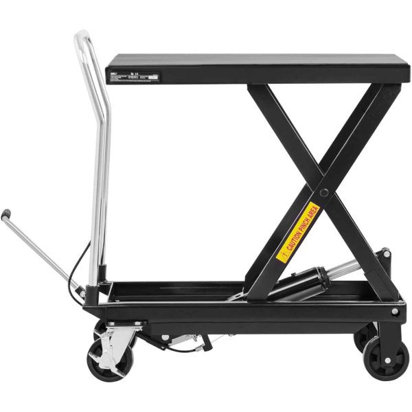 Šķēres ratiņi pacelšanai 815 x 500 mm 500 kg
