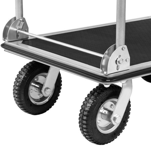 Saliekamā rokas noliktavas platformas ratiņi 1 puse līdz 300 kg 80 x 60 cm