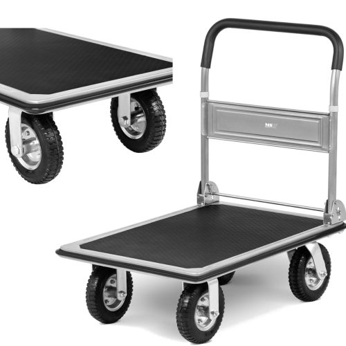 Saliekamā rokas noliktavas platformas ratiņi 1 puse līdz 300 kg 80 x 60 cm