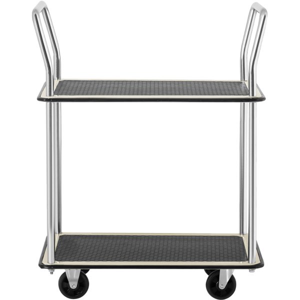 Transporta plauktu ratiņi ar 2 plauktiem līdz 120 kg 72 x 43 cm