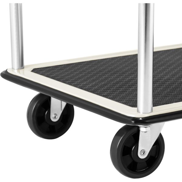 Transporta plauktu ratiņi ar rokturiem 3 plauktiem līdz 150 kg 72 x 43 cm