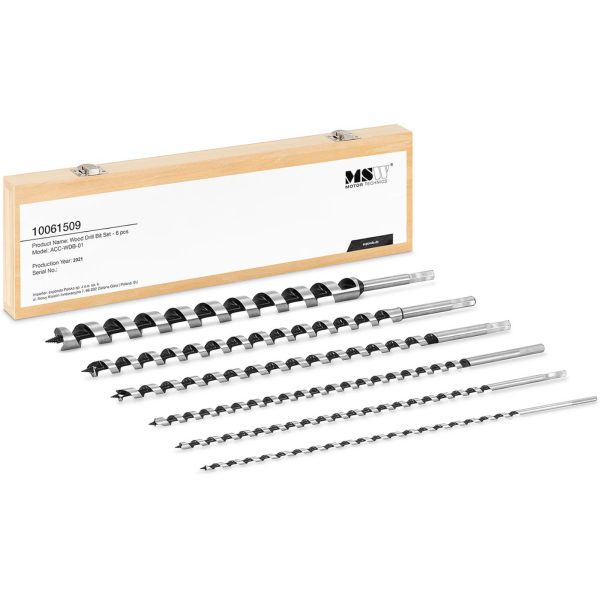 Urbšanas urbumu komplekts koka no tērauda HRC46 garuma 460 mm diametrs 6-25 mm - 6 gab.