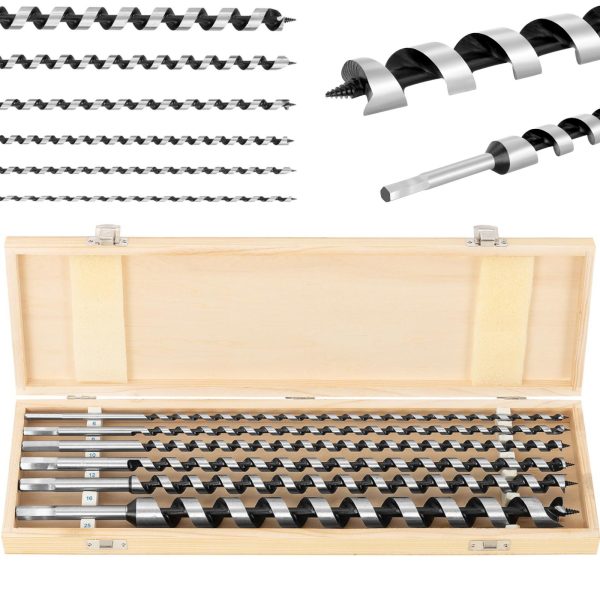 Urbšanas urbumu komplekts koka no tērauda HRC46 garuma 460 mm diametrs 6-25 mm - 6 gab.