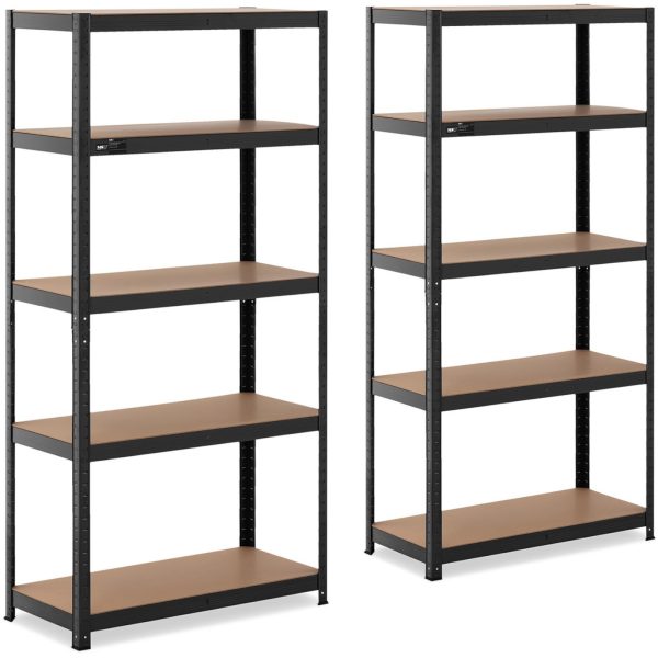 Metāla noliktavas plaukts 5 plaukti 875 kg 90 x 40 x 180 cm pelēkas -Blue 2 gab.