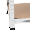 Metāla noliktavas plaukts 4 plaukti 320 kg 80 x 40 x 160 cm pelēki 2 gab.