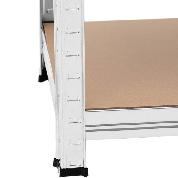 Metāla noliktavas plaukts 4 plaukti 320 kg 80 x 40 x 160 cm pelēki 2 gab.
