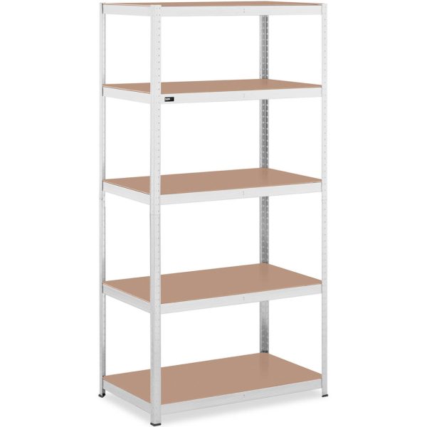 Metāla noliktavas plaukts 5 plaukti 750 kg 100 x 60 x 197 cm pelēkā krāsā