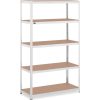 Metāla noliktavas plaukts 5 plaukti 750 kg 120 x 50 x 197 cm pelēkā krāsā
