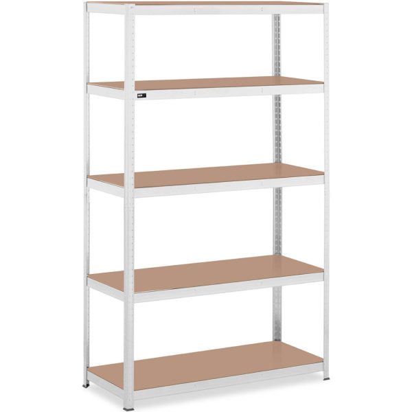 Metāla noliktavas plaukts 5 plaukti 750 kg 120 x 50 x 197 cm pelēkā krāsā