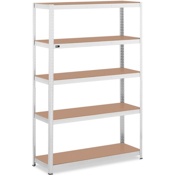 Metāla noliktavas plaukts 5 plaukti 750 kg 120 x 40 x 180 cm pelēks