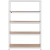 Metāla noliktavas plaukts 5 plaukti 750 kg 120 x 60 x 180 cm pelēks