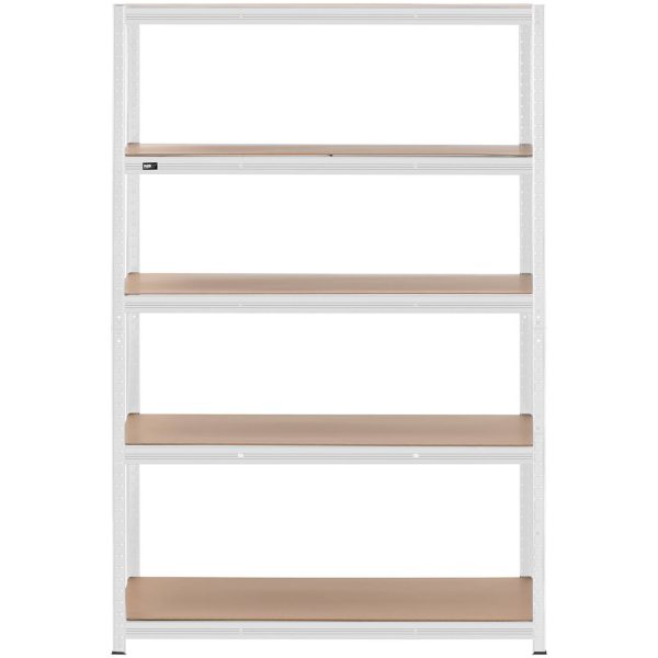 Metāla noliktavas plaukts 5 plaukti 750 kg 120 x 60 x 180 cm pelēks
