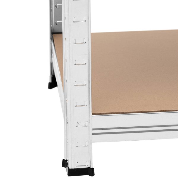 Metāla noliktavas plaukta 5 plaukti 875 kg 90 x 30 x 180 cm pelēki 2 gab.