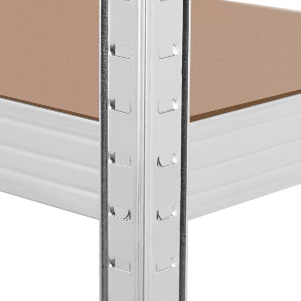 Metāla noliktavas plaukts 4 plaukti 600 kg 160 x 40 x 180 cm pelēks