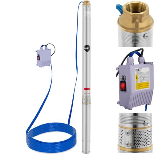 Dziļi sūknis dziļajam urbuma tēraudam 1000 3800 l/h līdz 85 m