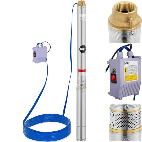Dziļi sūknis dziļa urbuma tēraudam 750 3800 L/h līdz 60 m