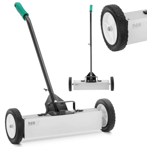 Slotu magnētiskais slaucītājs nagu ieslodzījumu savākšanai uz riteņu platuma 45 cm