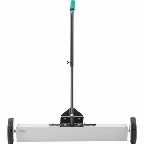 Slotu magnētiskais slaucītājs nagu ieslodzījumu savākšanai uz riteņu platuma 75 cm