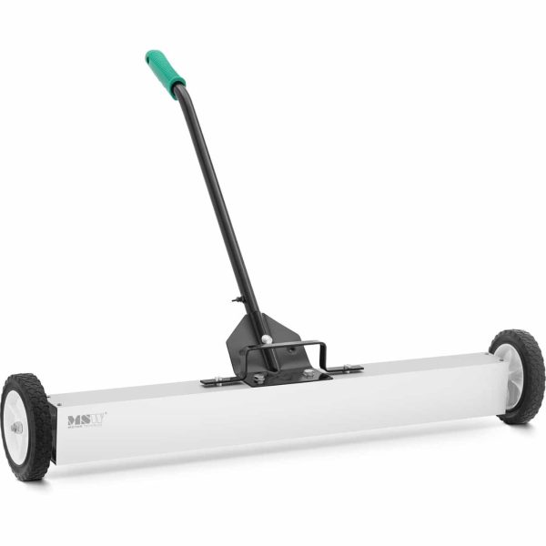 Slotu magnētiskais slaucītājs nagu ieslodzījumu savākšanai uz riteņu platuma 90 cm