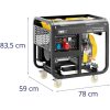 Mobilā dīzeļdegvielas ģenerators 240/400 V 8500 10 kVA 30 L