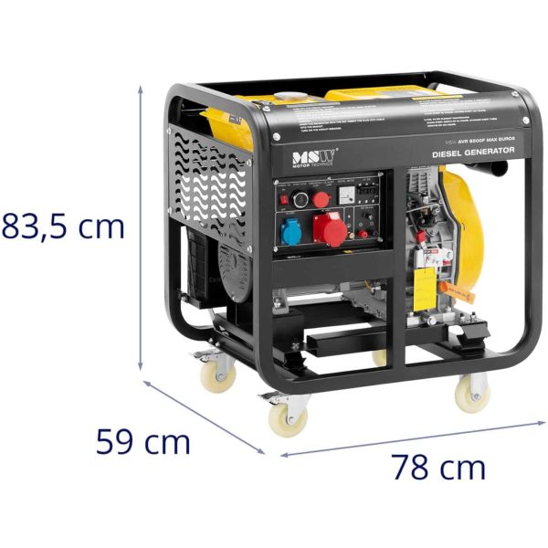 Mobilā dīzeļdegvielas ģenerators 240/400 V 8500 10 kVA 30 L