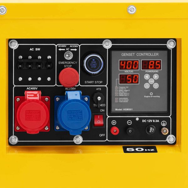 Augstuma ģenerators dīzeļdegviela uz riteņiem 240/400 V 8500 10 kVA 30 L