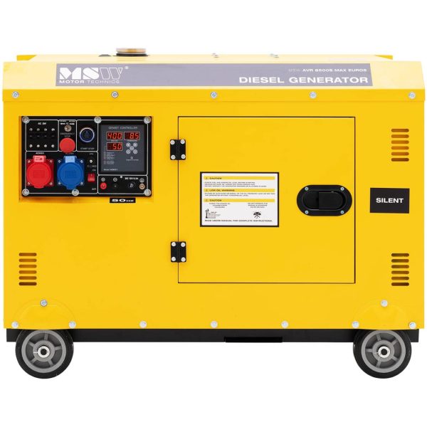 Augstuma ģenerators dīzeļdegviela uz riteņiem 240/400 V 8500 10 kVA 30 L