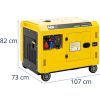 Augstuma ģenerators dīzeļdegviela uz riteņiem 240/400 V 8500 10 kVA 30 L