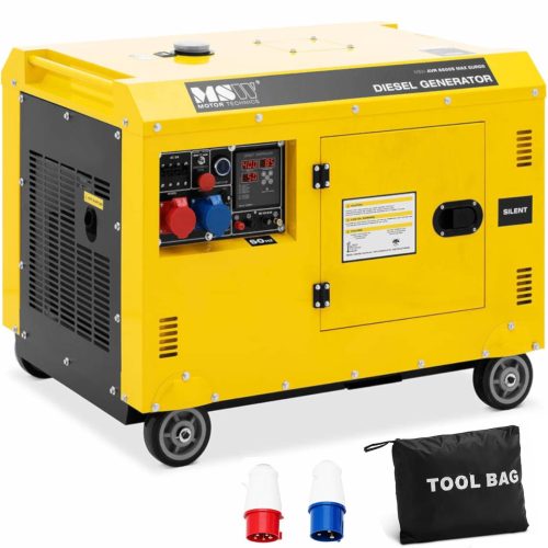 Augstuma ģenerators dīzeļdegviela uz riteņiem 240/400 V 8500 10 kVA 30 L